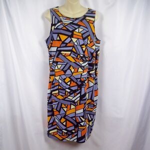 Kalijati Stained Glass Print Sleeveless Dress Lrg